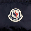 'Talev' Down Filled Quilted Puffer Long Coat - Navy Blue