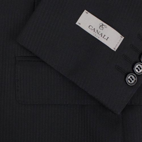 Wool 2 Button 3 Piece Classic Fit Suit - Black