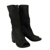 Zuccola Open Toe Leather Boots - Black