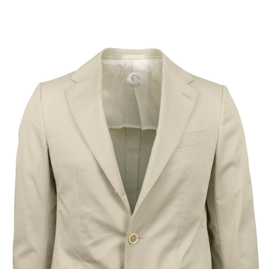 Drop 10 Cotton Three Roll Two Button Sport Coat - Beige