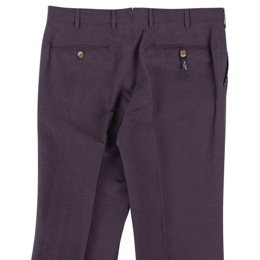 Purple Silk Blend Dress Pants