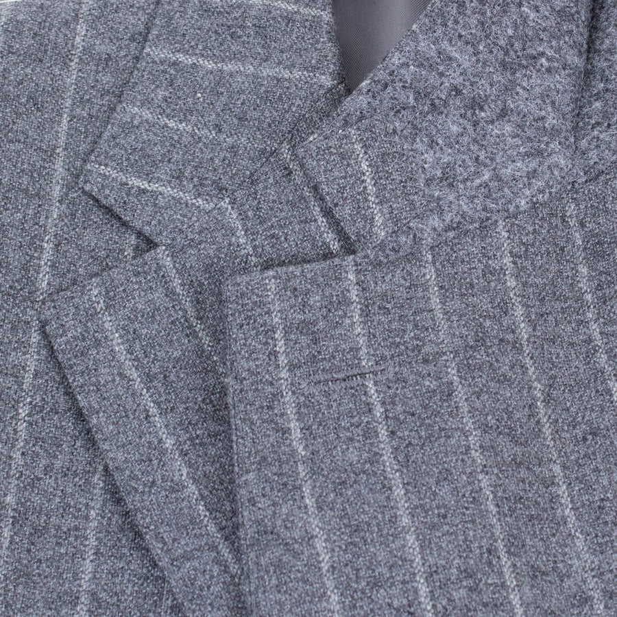 Doriani By Caruso Drop 7 Pin-Striped Wool Three Roll Two Button Suit - Gray