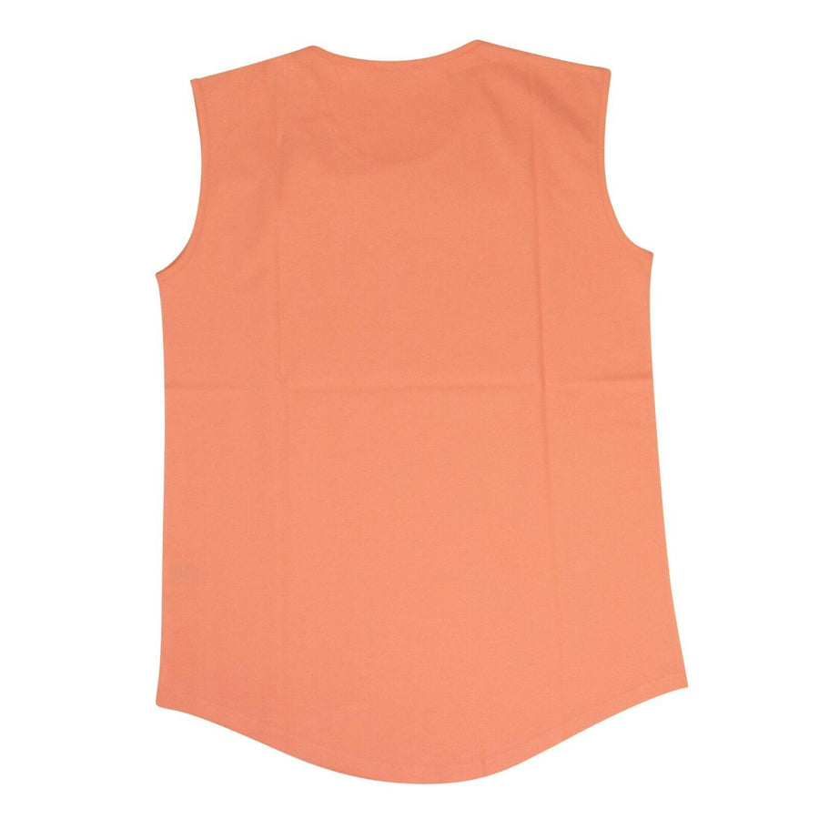 Sleeveless Cotton Logo T-Shirt - Peach