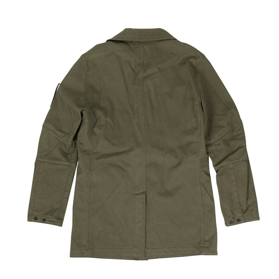 '43531 Raso Gommato Flock' Trench Coat - Green