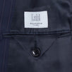 Drop 4 Thick Striped Wool Two Button Suit - Navy Blue / Purple