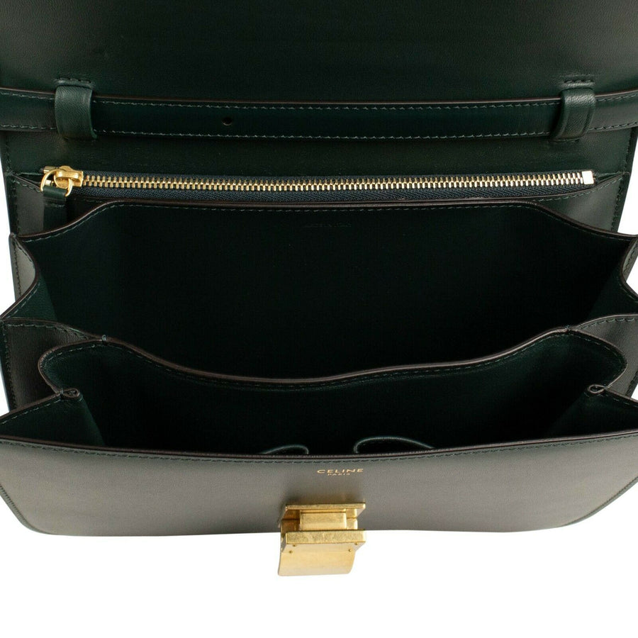 Medium Classic Calfskin Bag In Box Shoulder Bag - Amazone Green