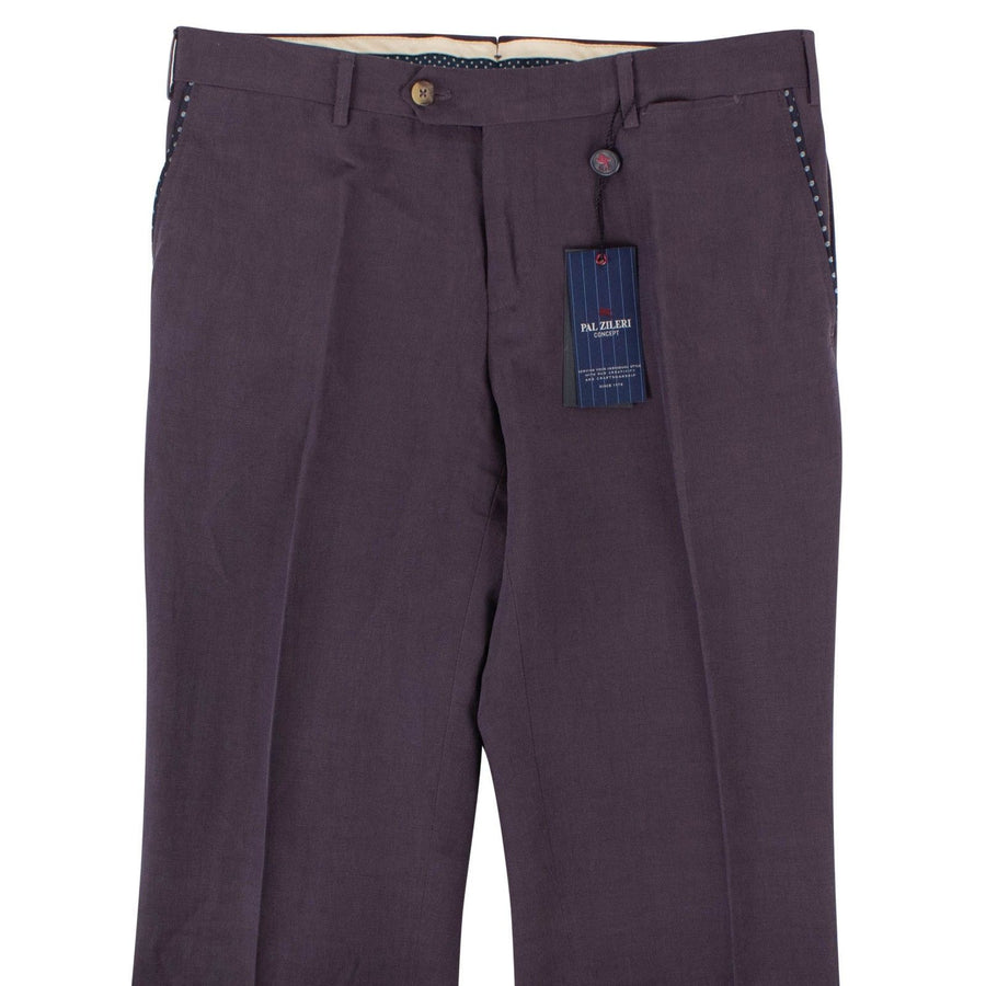 Purple Silk Blend Dress Pants