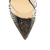 PVC Strass Tie 100mm Pumps - Black