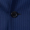 Drop 7 Pin-Striped Wool Three Button Suit - Blue