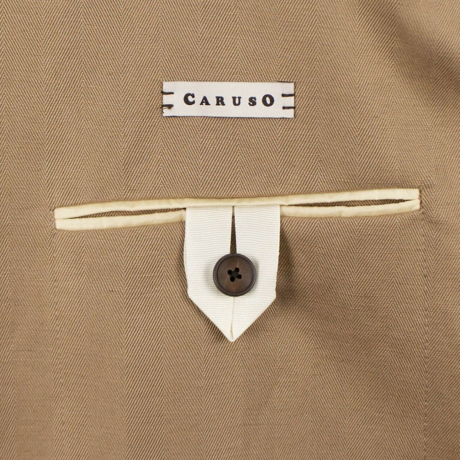 Drop 8 Cotton Herringbone 3 Roll 2 Button Sport Coat - Brown