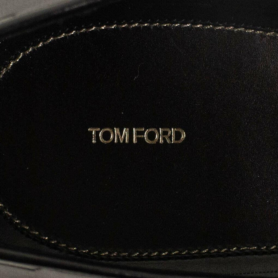 Leather 'Charles' Penny Loafers - Black