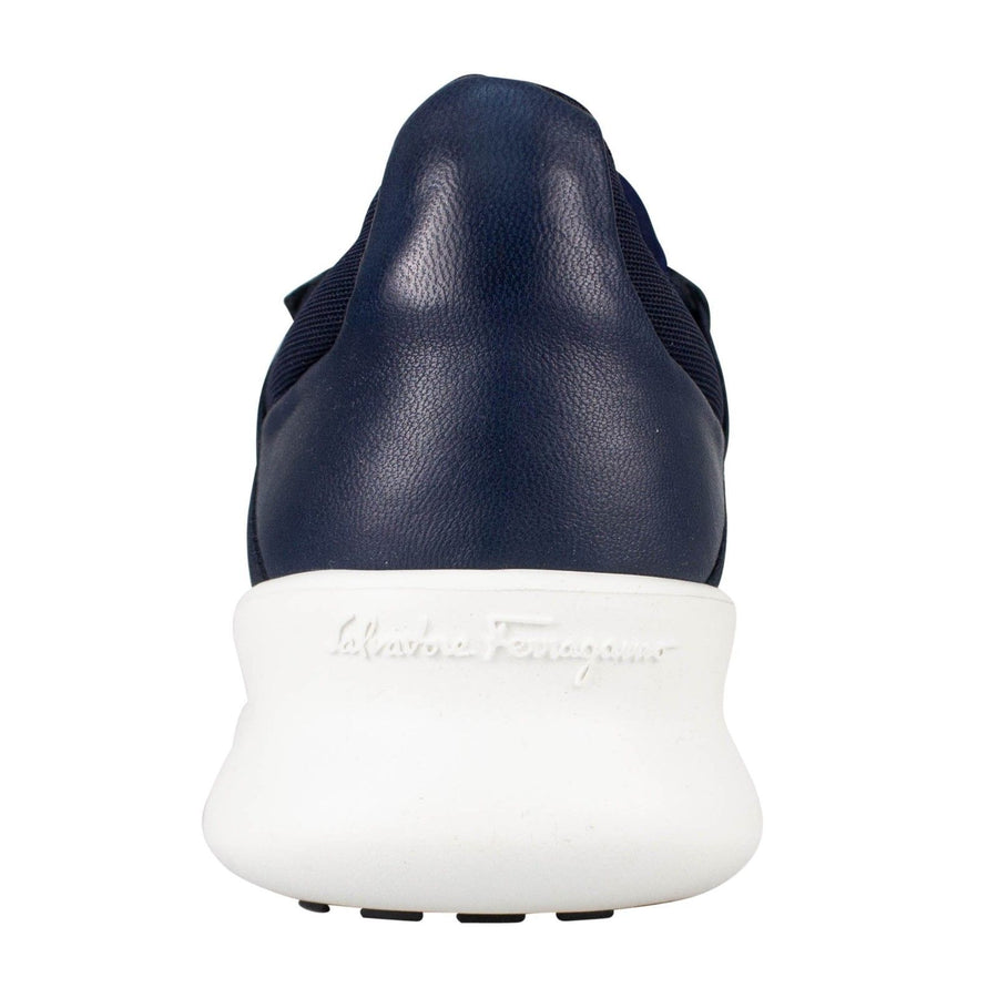 Calfskin Leather Lace Up Sneakers - Blue