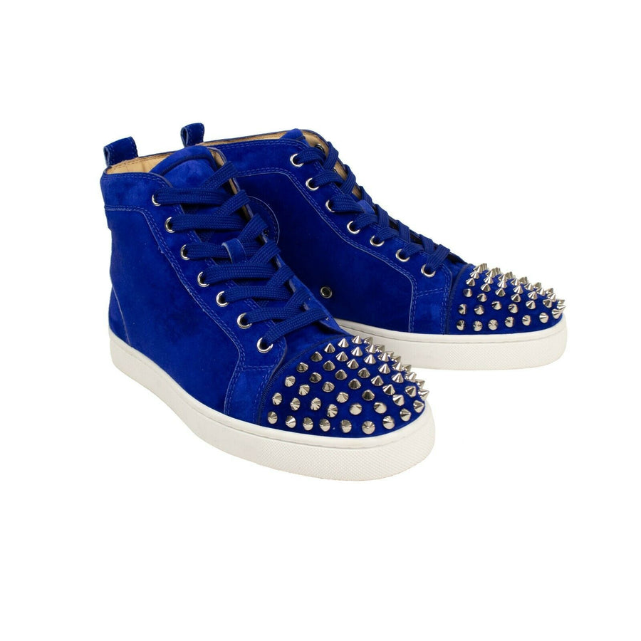 Men's Suede Lou Spikes Hi-Top Sneakers - Blue