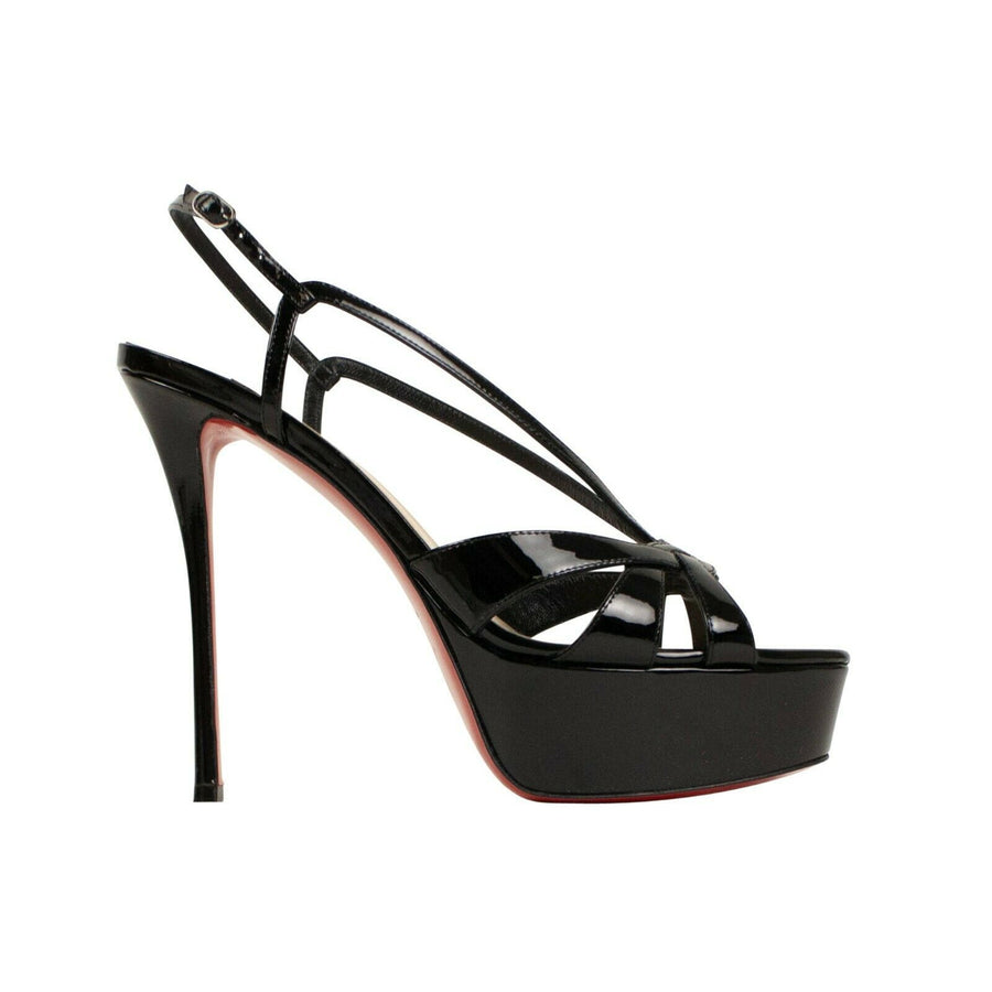 Veracite Patent 130mm Sandal Pumps - Black