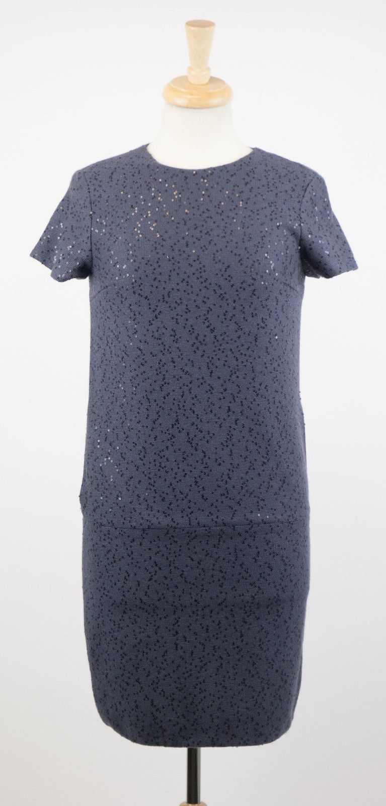Cashmere Blend W/ Sequins Sweater Dress - Blue