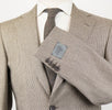 Houndstooth Wool 2 Button Suit - Brown