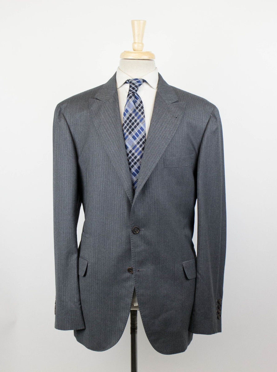 Wool Blend 3/2 Button Sport Coat - Gray