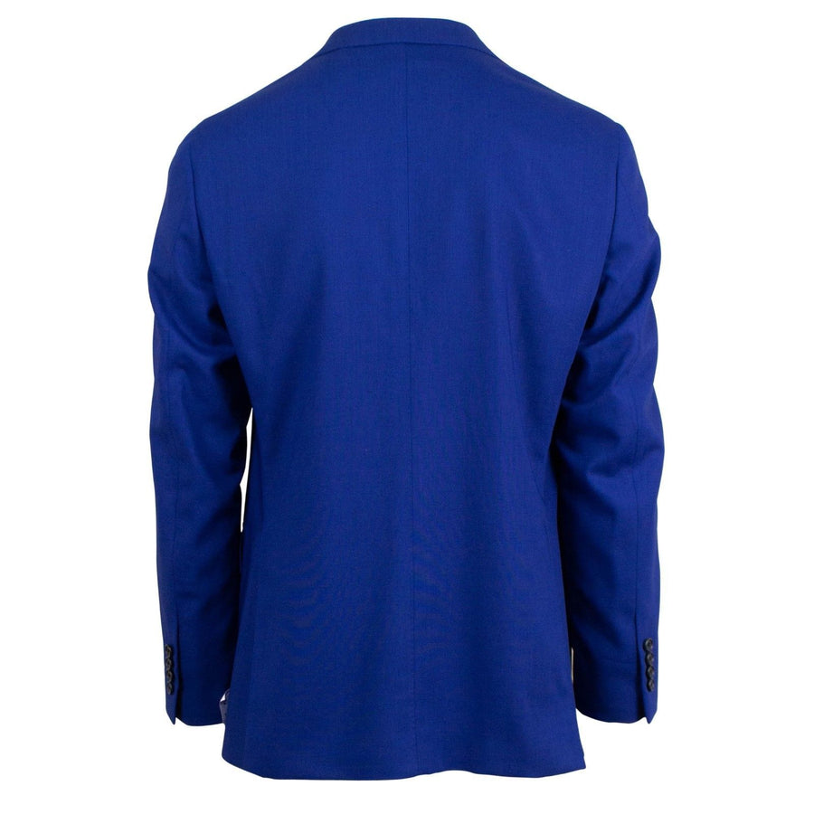Drop 7 Linen Three Roll Two Button Sport Coat - Royal Blue