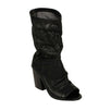 Risandalo Open Toe Leather Boots - Black