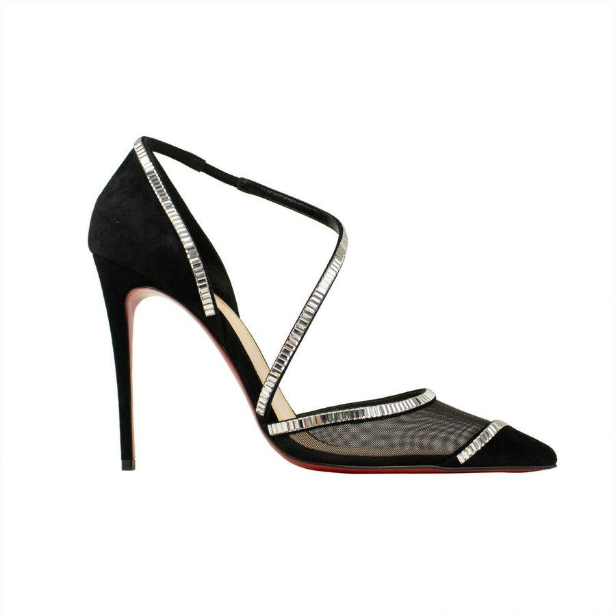 'Chiara' Embellished Heels - Black
