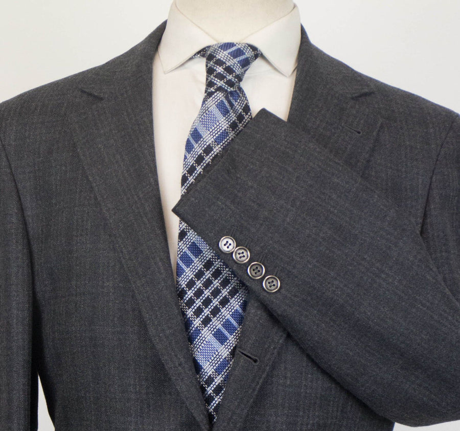 Plaid Cashmere 3 Roll 2 Sport Coat - Gray