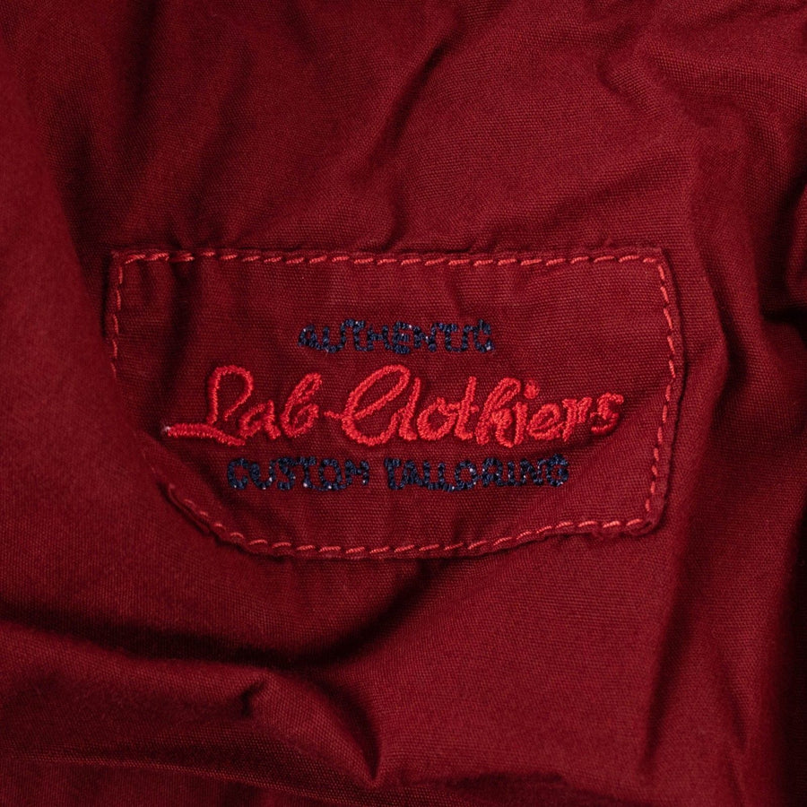 Red Cotton Blend Pants