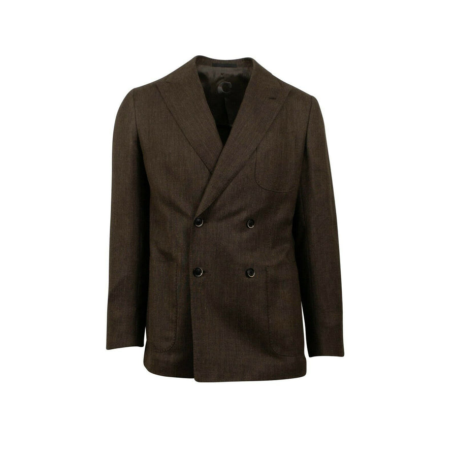 Drop 8 Double Breasted Wool Blend Sport Coat - Brown