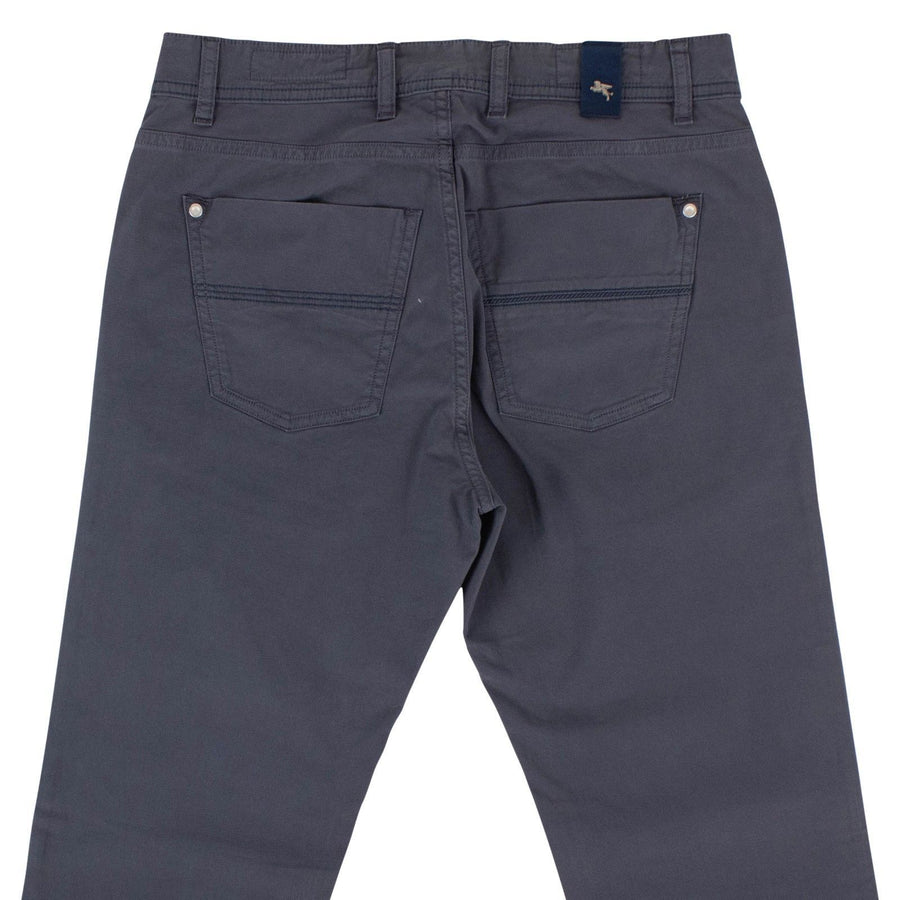Gray Cotton Blend Pants