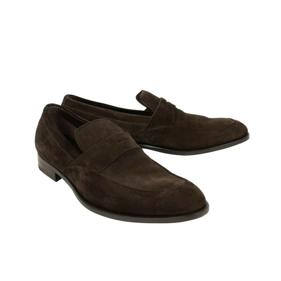 Suede Penny Loafer - Brown