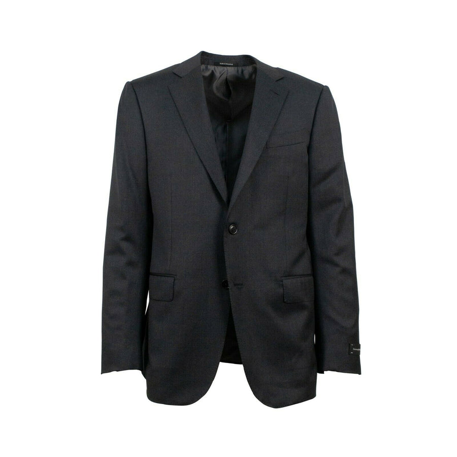 Wool Two Button Suit - Gray