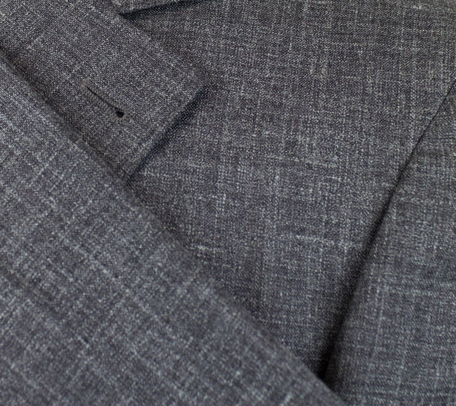 Wool Blend 3 Roll 2 Button Sport Coat - Gray