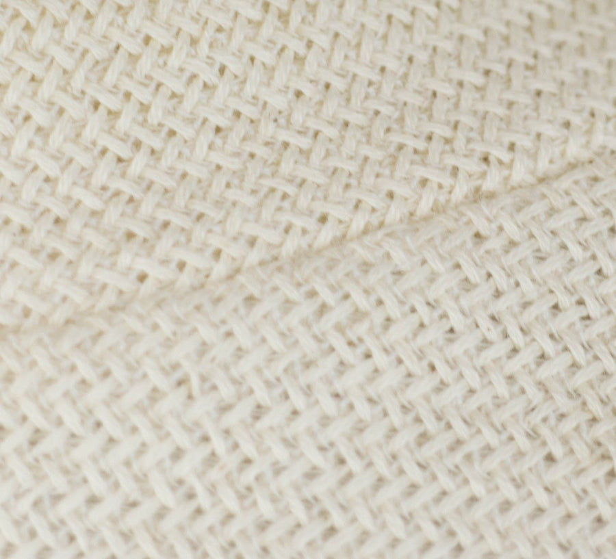 Cotton Blend Raschel Knit Oversized T-Shirt - Cream