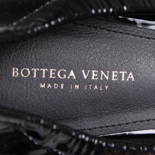 Patent Leather Loafer Flats - Black