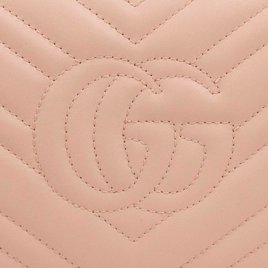 Quilted GG Marmont Matelasse Leather Mini Shoulder Bag - Pink