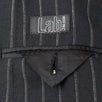 Striped Linen Blend 2 Button Sport Coat - Black
