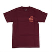 Cotton 'ASSC' Coral Logo T-Shirt - Maroon