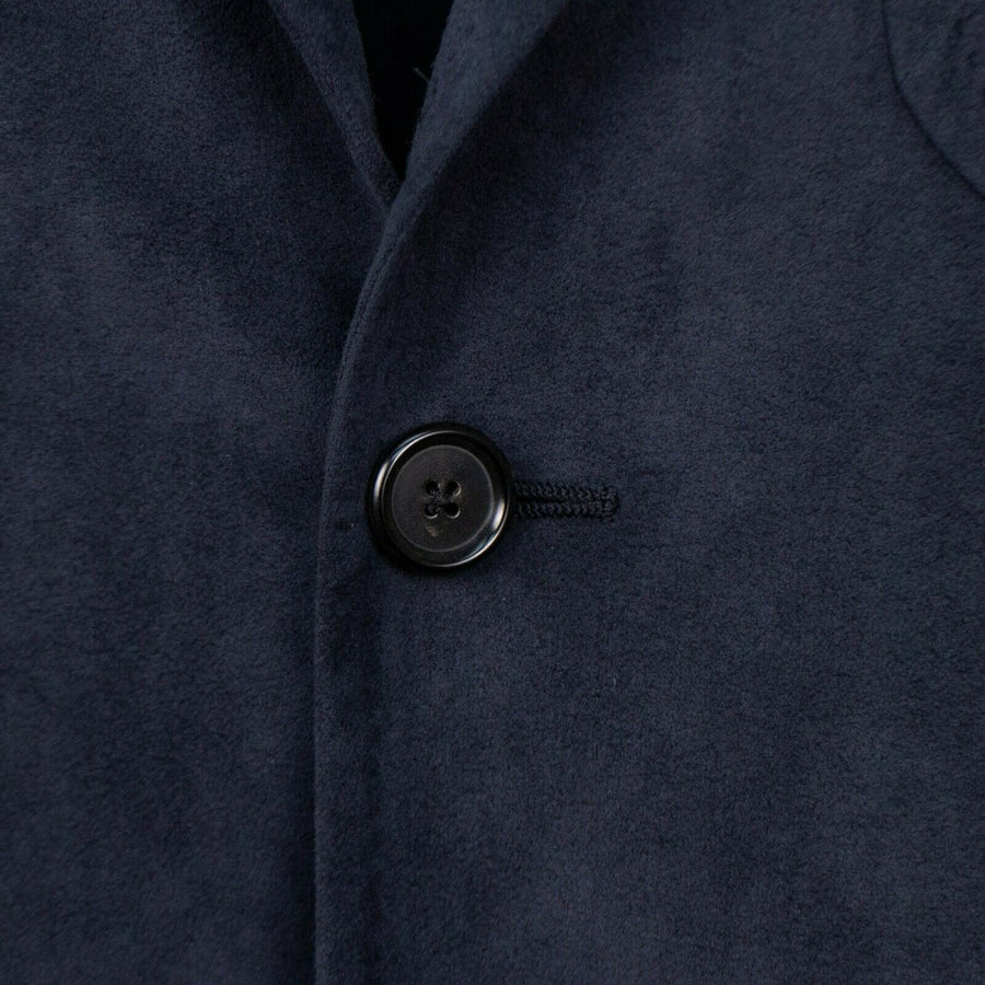 Drop 9 Suede 3 Roll 2 Button Sport Coat - Navy Blue