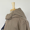 Polyester Hooded Trench Coat - Brown