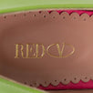 Leather Applique Loafer Flats - Green
