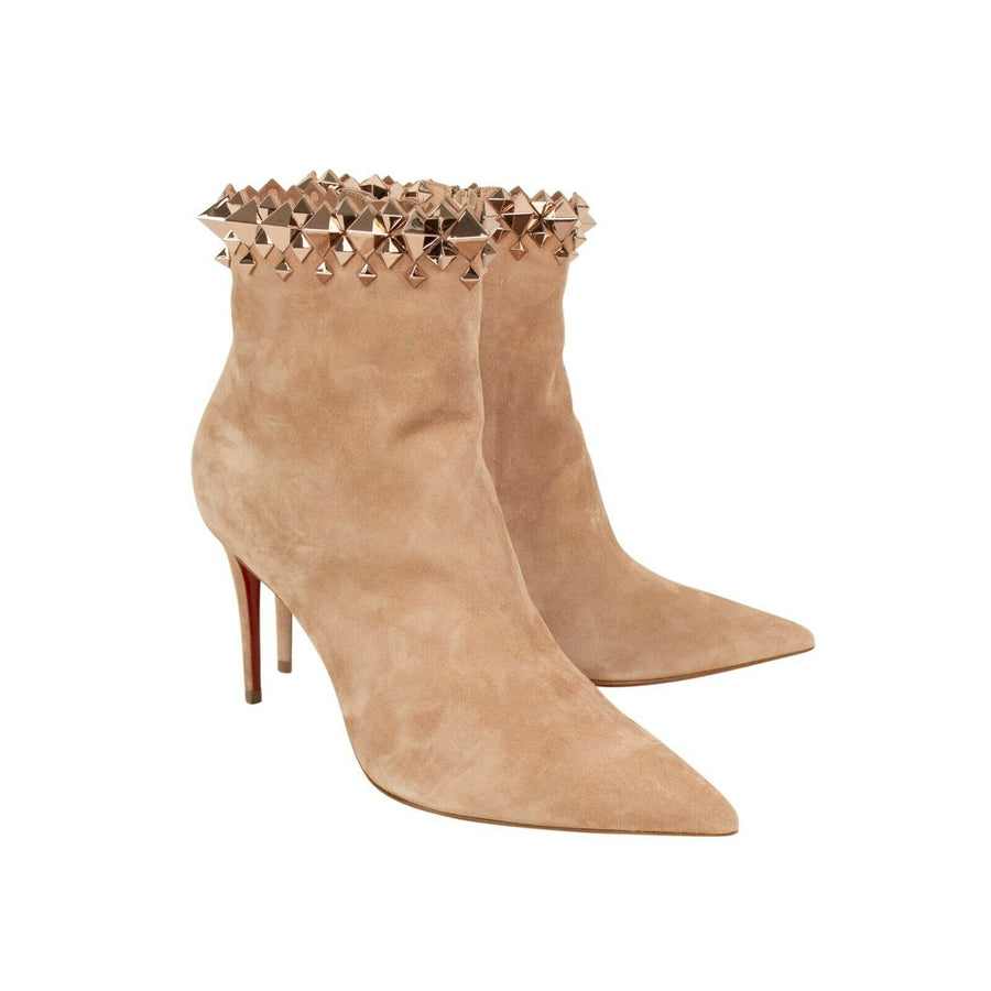 Suede 'Firmamma' 85 mm Booties - Nude