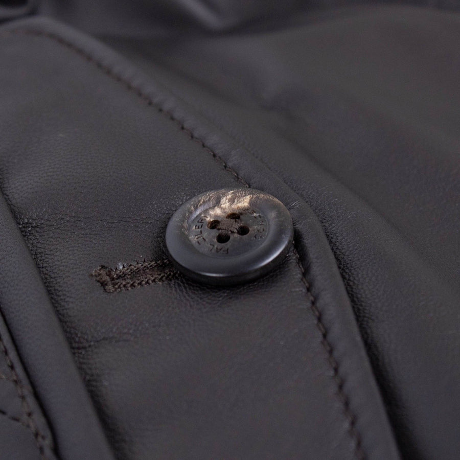 Leather Reversible Bomber Jacket - Brown