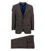 Drop 7 Wool 3 Roll 2 Button Solid Slim/Trim Fit Suit - Brown