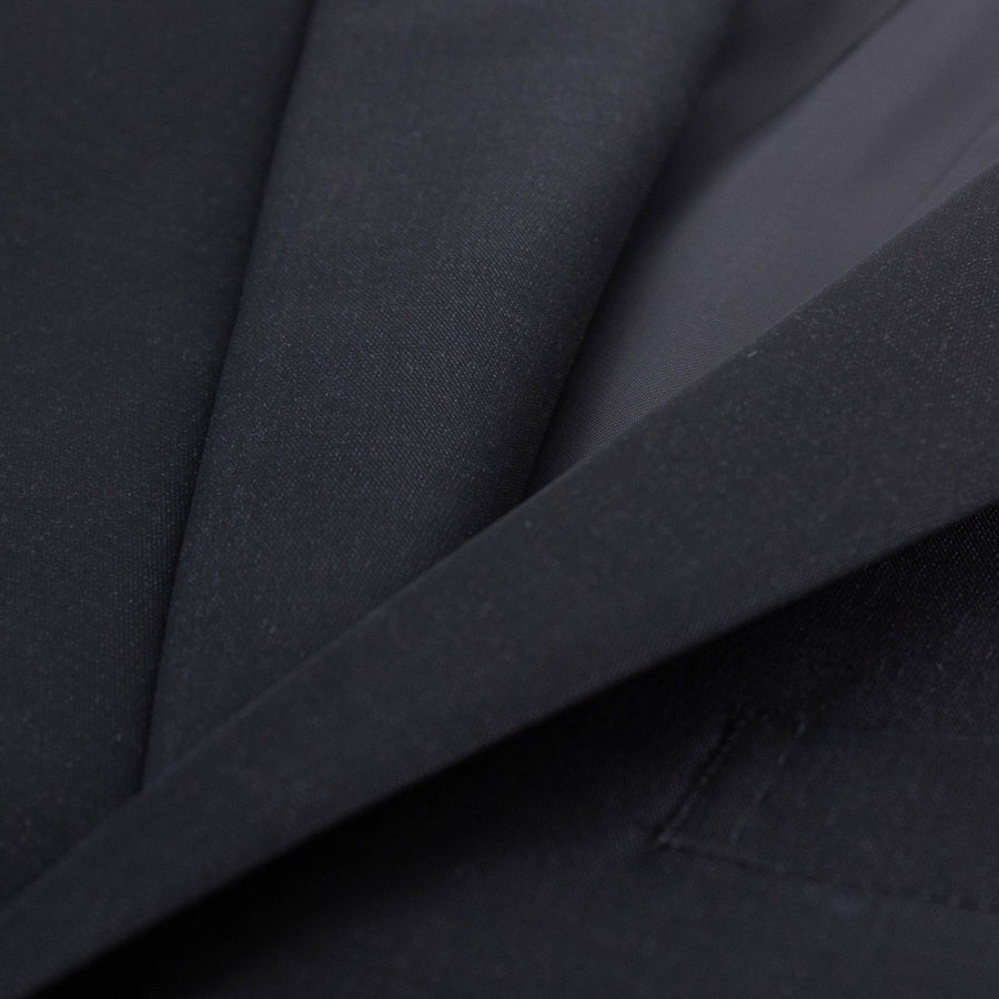 Drop 8 Wool Blend Solid Two Button Suit - Black