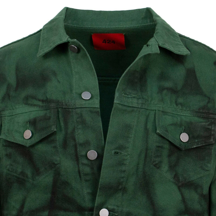 Painted Trucker Jacket - Green