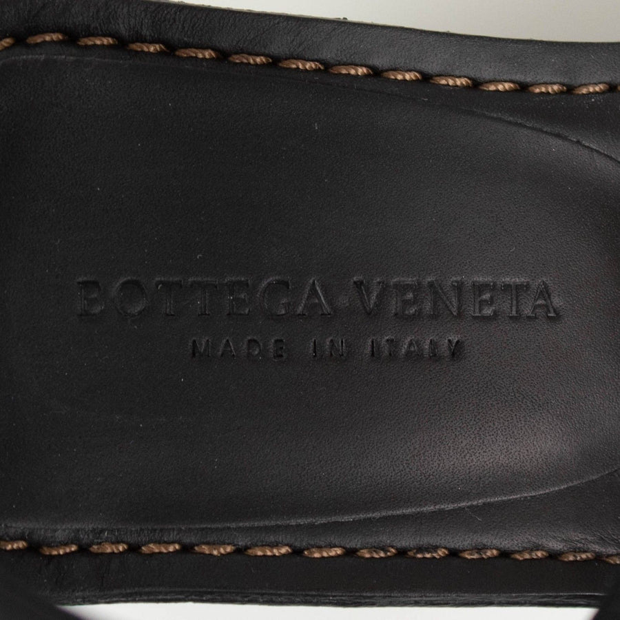 Intrecciato Leather Leather Platform Pumps - Black