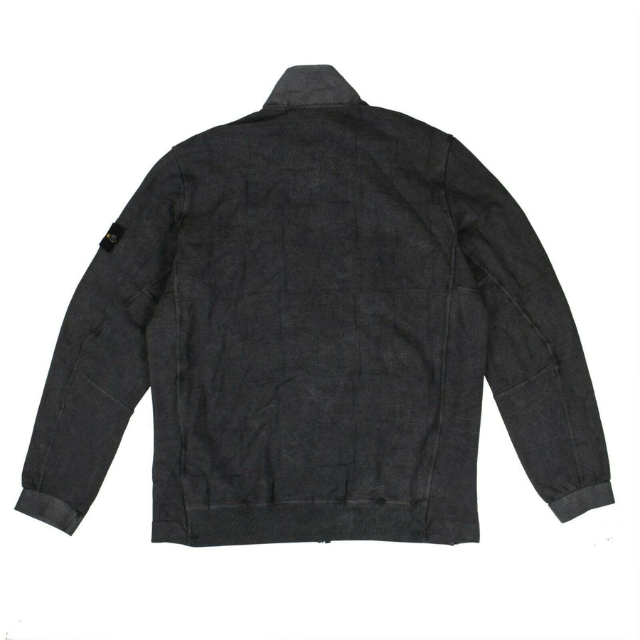 Cotton Zip Up Sweatshirt - Charcoal Gray