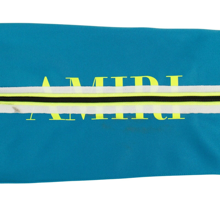 Polyester Striped Detail Skinny Track Pants - Aqua Blue