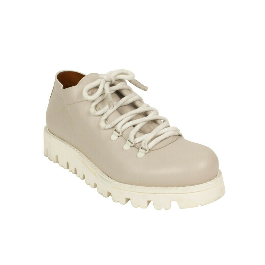 Lace Up Boots - Creme