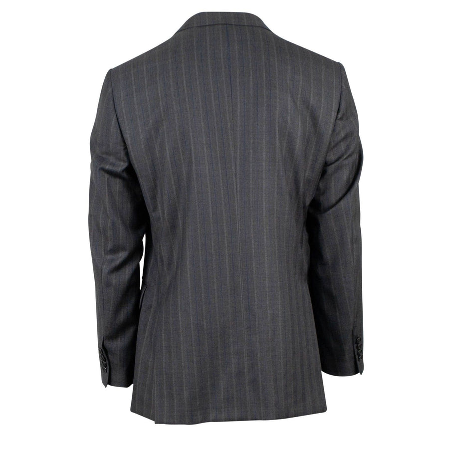 Drop 6 Multi Striped Wool Double-Breasted Suit - Heather Grey