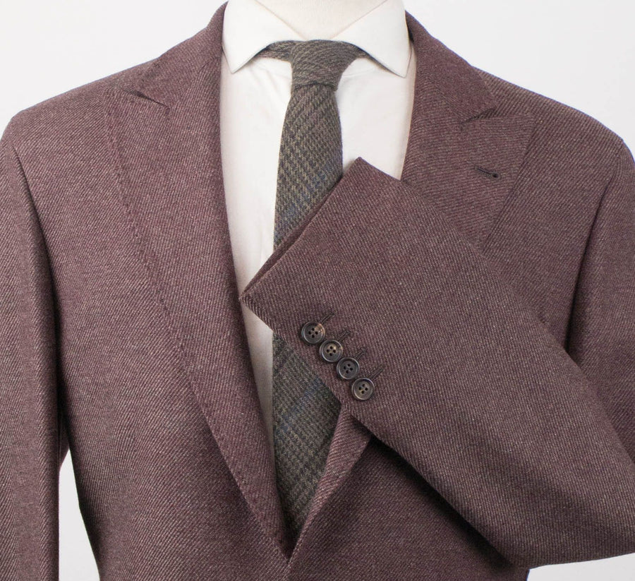 Cashmere Blend 3/2 Button Sport Coat - Purple